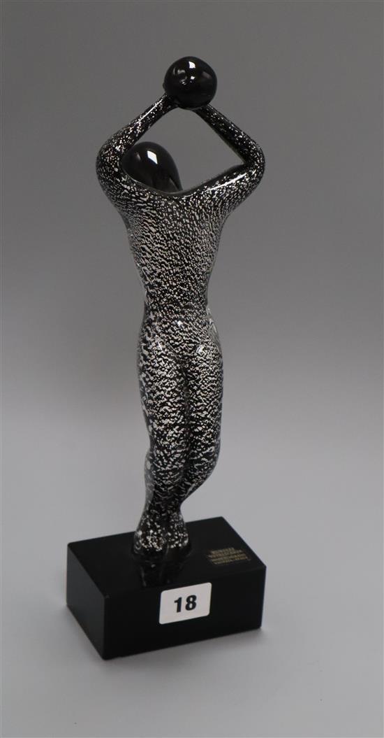 A Murano Paolo Rubelli studio Art Glass figure height 33cm